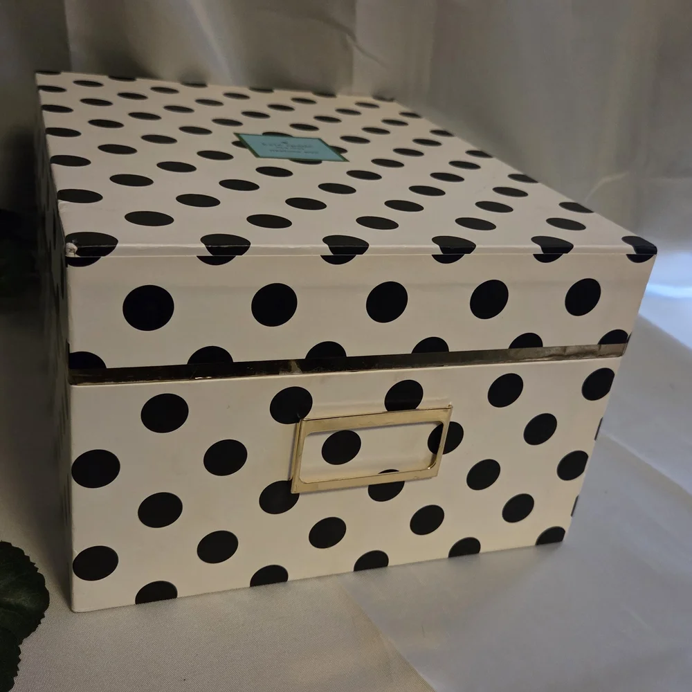Kate Spade New York Polka Dot Nesting Storage Box Floral Interior Desk Organizer